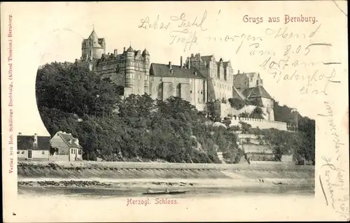 Ak Bernburg an der Saale, Herzogl. Schloss
