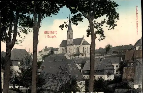 Ak Altenberg im Erzgebirge, Blick auf die Kirche