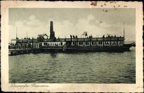 Ak Dampfer Bavaria, Starnberger See