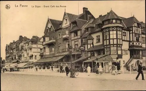 Ak La Panne De Panne Westflandern, La Digue, Grand Café des Ancres