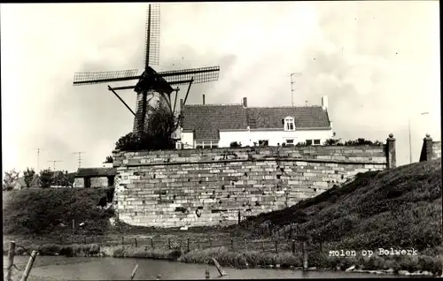 Ak Zierikzee Zeeland, Molen op Bolwerk