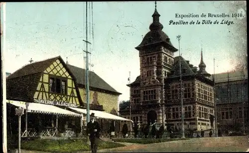 Ak Bruxelles Brüssel, Exposition, Weltausstellung 1910, Pavillon de la Ville de Liège