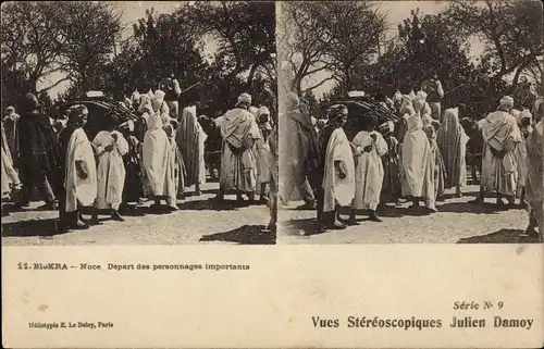 Stereo Ak Biskra Algerien, Noce, Départ des personnages importants