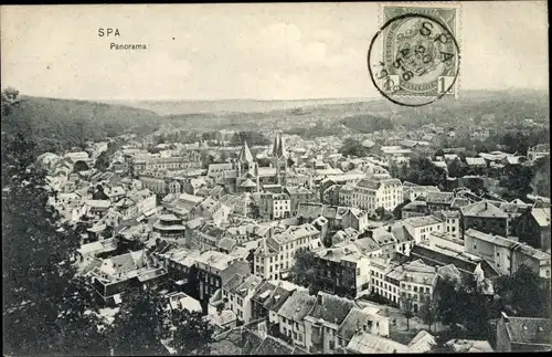 Ak Spa Wallonien Lüttich, Panorama