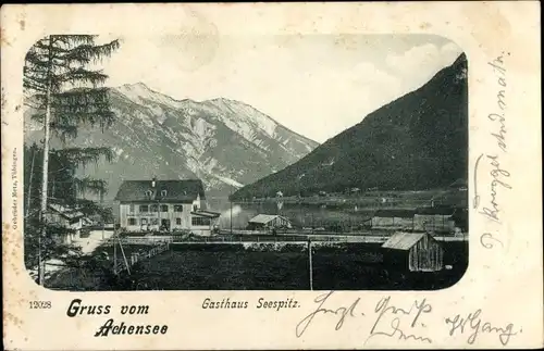 Ak Maurach Eben am Achensee Tirol, Gasthaus Seespitz