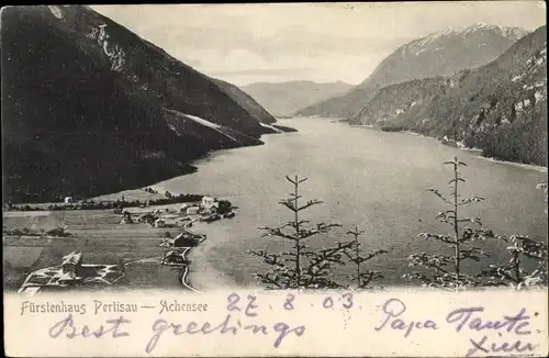 Ak Pertisau Eben am Achensee in Tirol, Panorama, Fürstenhaus