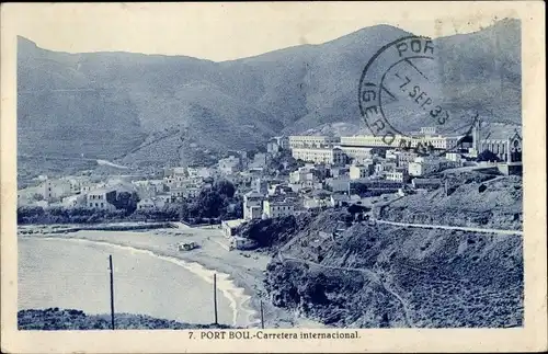 Ak Portbou Port Bou Katalonien, Carretera internacional