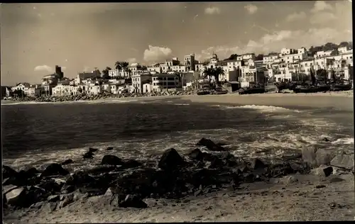 Ak Sant Pol de Mar Katalonien, Pueblo desde la Punta