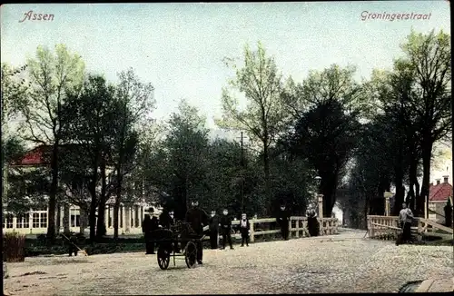 Ak Assen Drenthe Niederlande, Groningerstraat