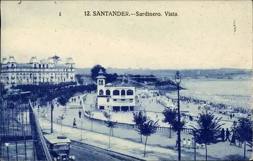 Ak Santander Kantabrien Spanien, Sardinero. Vista
