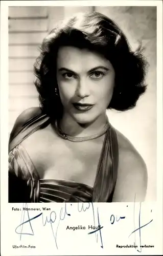 Ak Schauspielerin Angelika Hauff, Portrait, Autogramm