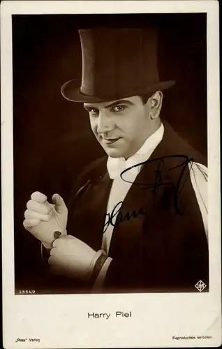 Ak Schauspieler Harry Piel, Portrait, Autogramm