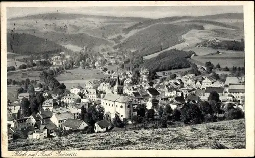 Ak Duszniki Zdrój Bad Reinerz Schlesien, Panorama vom Ort