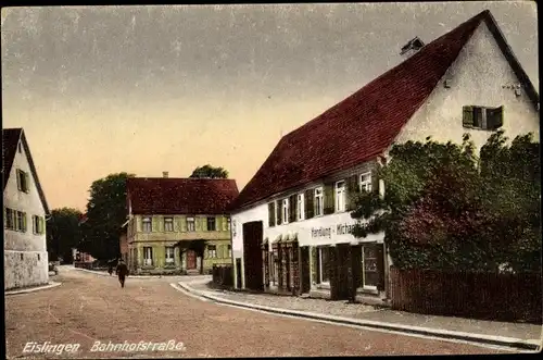 Ak Eislingen an der Fils Württemberg, Bahnhofstraße, Handlung