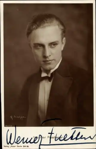 Ak Schauspieler Werner Fuetterer, Portrait, Ross, Autogramm