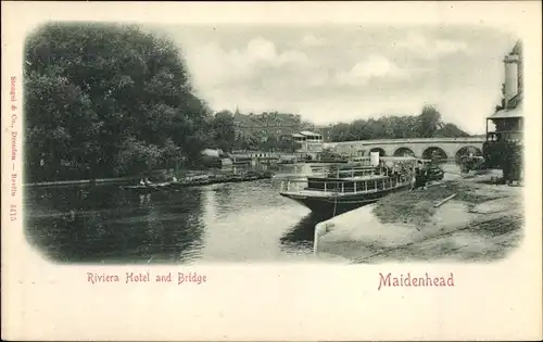 Ak Maidenhead South East England, Riviera Hotel and Bridge