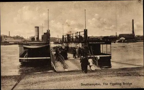 Ak Southampton Hampshire England, The Floating Bridge