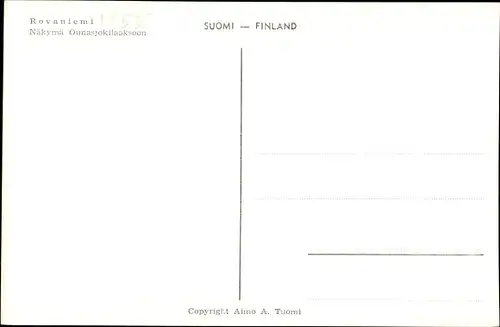 Ak Rovaniemi Finnland, Näkymä Ounasjokilaaksoon