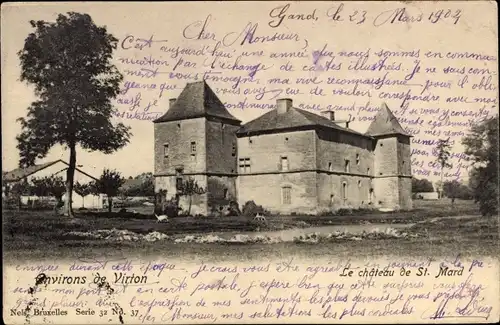 Ak Virton Wallonien Luxemburg, Le Château de St. Mard
