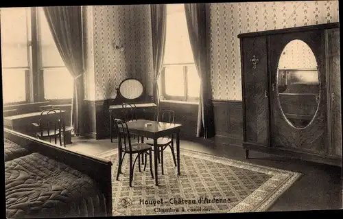 Ak Houyet Wallonien Namur, Château d'Ardenne, Chambre à coucher