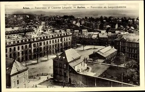 Ak Arlon Aarlen Wallonien Luxemburg, Panorama und Kaserne Léopold