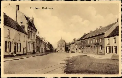 Ak Peer Flandern Limburg, Kerkstraat
