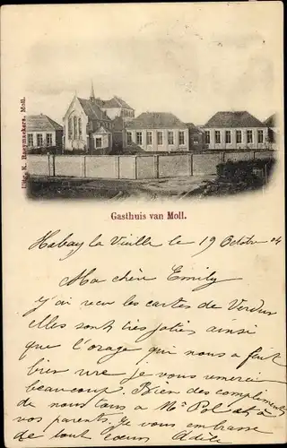 Ak Moll Mol Flandern Antwerpen, Teilansicht mit Gasthaus