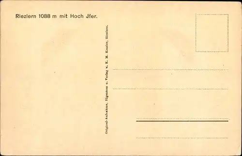 Ak Riezlern Mittelberg Vorarlberg, Gesamtansicht mit Hoch Ifer