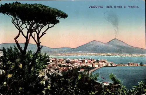 Ak Napoli Neapel Campania, Panorama, Vesuvio