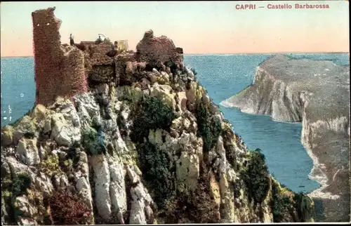 Ak Capri Neapel Campania, Castello Barbarossa