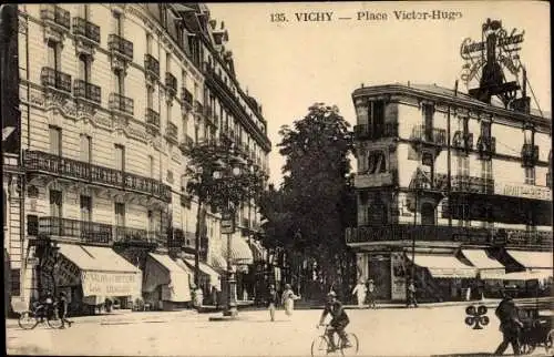 Ak Vichy Allier, Place Victor Hugo