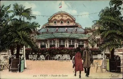 Ak Vichy Allier, Facade du Casino