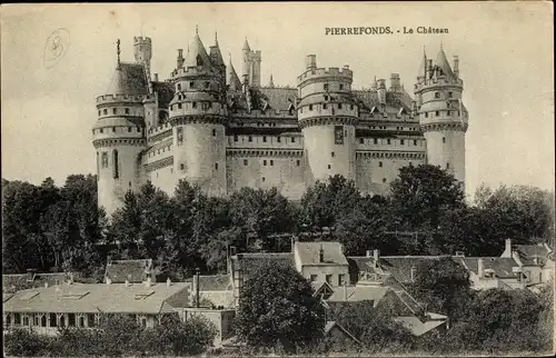 Ak Pierrefonds Oise, Le Chateau