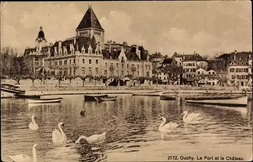 Ak Ouchy Lausanne Kanton Waadt, Le Pont et le Chateau