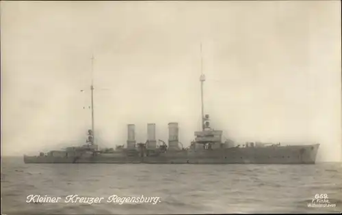 Ak Deutsches Kriegsschiff, SMS Regensburg, Kleiner Kreuzer, Kaiserliche Marine