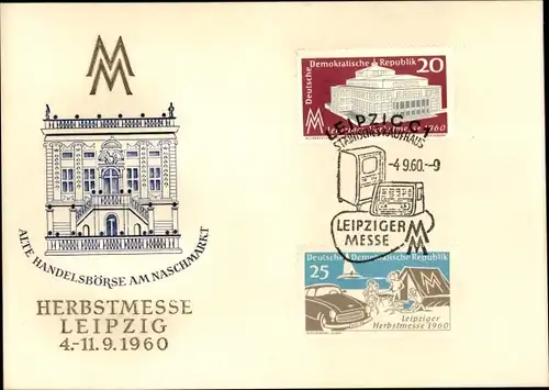 Maximum Ak Leipzig, Herbstmesse 1960, alte Handelsbörse am Naschmarkt