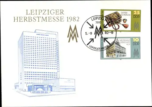 Ak Leipzig in Sachsen, Herbstmesse 1982, Gebäude, Außenansicht