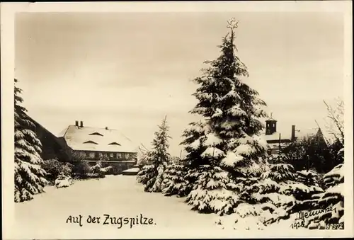 Ak Zug Freiberg in Sachsen, Zugspitze, Winteransicht