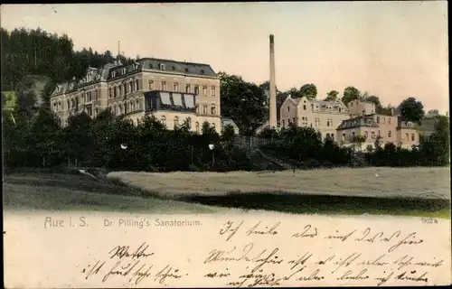 Ak Aue im Erzgebirge Sachsen, Dr. Pilling's Sanatorium