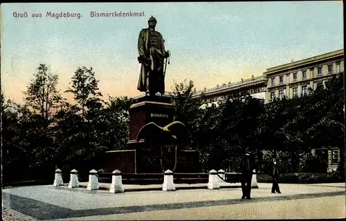 Ak Magdeburg an der Elbe, Bismarckdenkmal