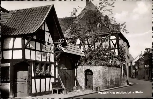 Ak Niederdollendorf Königswinter am Rhein, Weingut Bredershof, Fachwerkhäuser