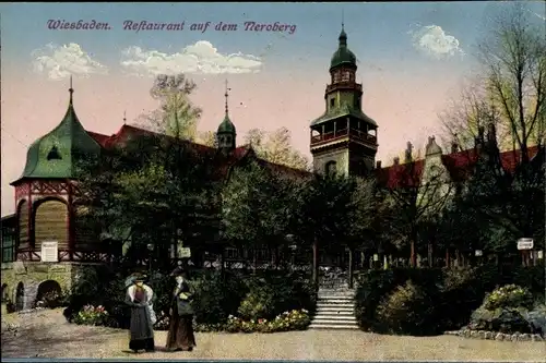 Ak Wiesbaden in Hessen, Restaurant auf dem Neroberg