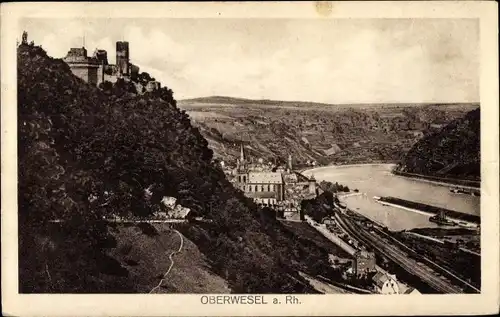 Ak Oberwesel am Rhein, Panorama