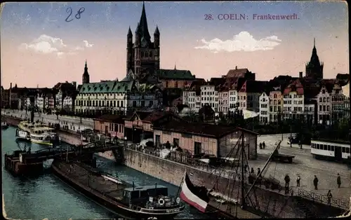 Ak Köln am Rhein, Frankenwerft