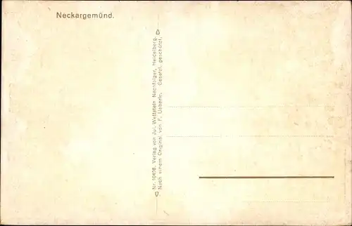 Künstler Ak Neckargemünd am Neckar, Ortsansicht