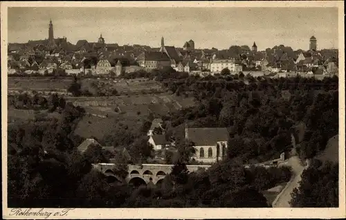 Ak Rothenburg ob der Tauber Mittelfranken, Gesamtansicht