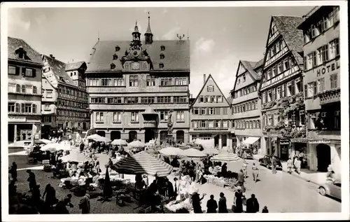Ak Tübingen am Neckar, Marktplatz, Hotel