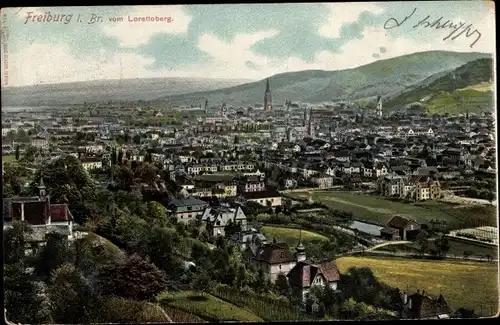 Ak Freiburg im Breisgau, Blick vom Lorettoberg