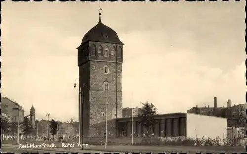 Ak Karl Marx Stadt Chemnitz in Sachsen, Roter Turm