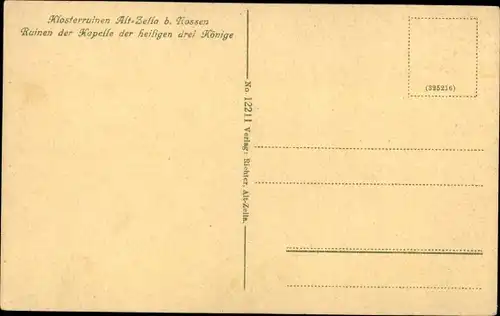 Ak Nossen in Sachsen, Klosterruinen Altzella, Kapelle der Heiligen Drei Könige